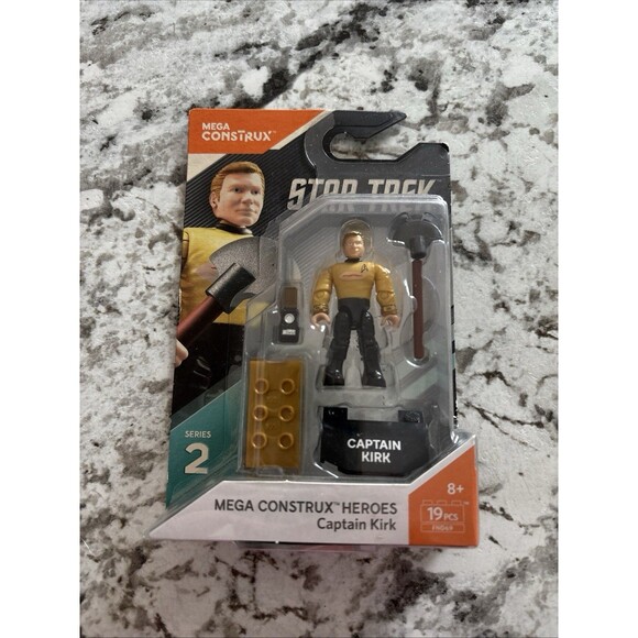 Captain Kirk Mega Construx Star Trek Mini Figure Series 2 New - Picture 1 of 3